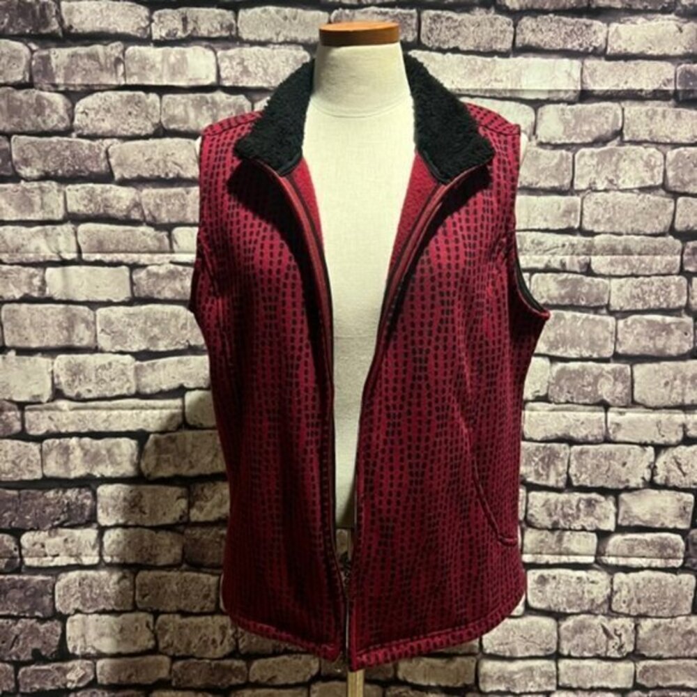 Croft & Barrow Vest W/ Faux Fur Collar Size XL